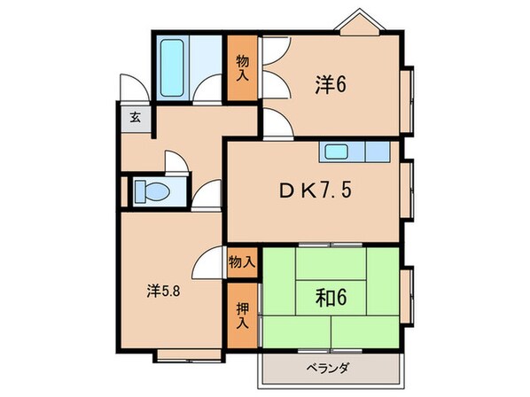 アルテハイム小倉Ⅲの物件間取画像